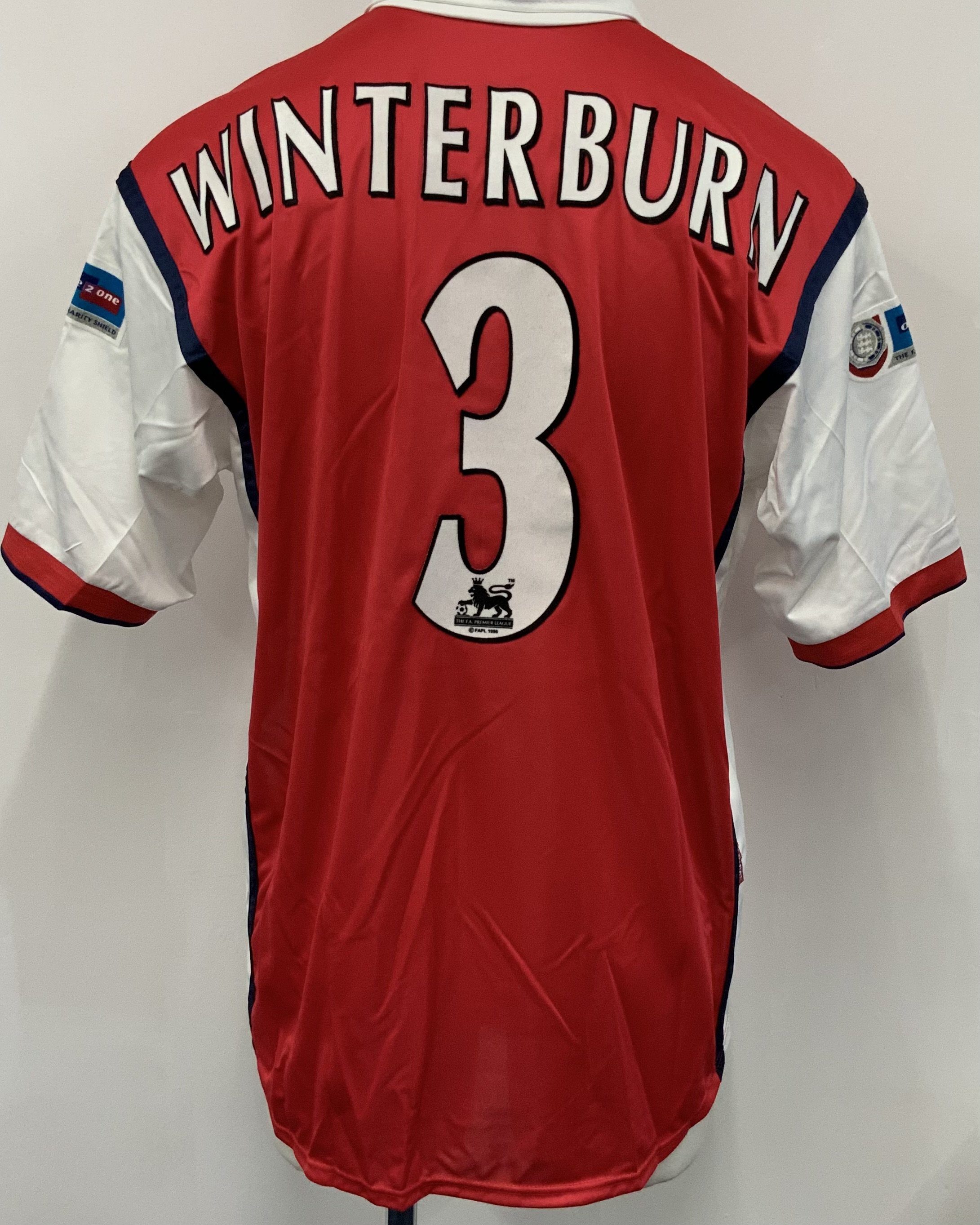 Winterburn Arsenal 1999 Charity Shield Match Worn