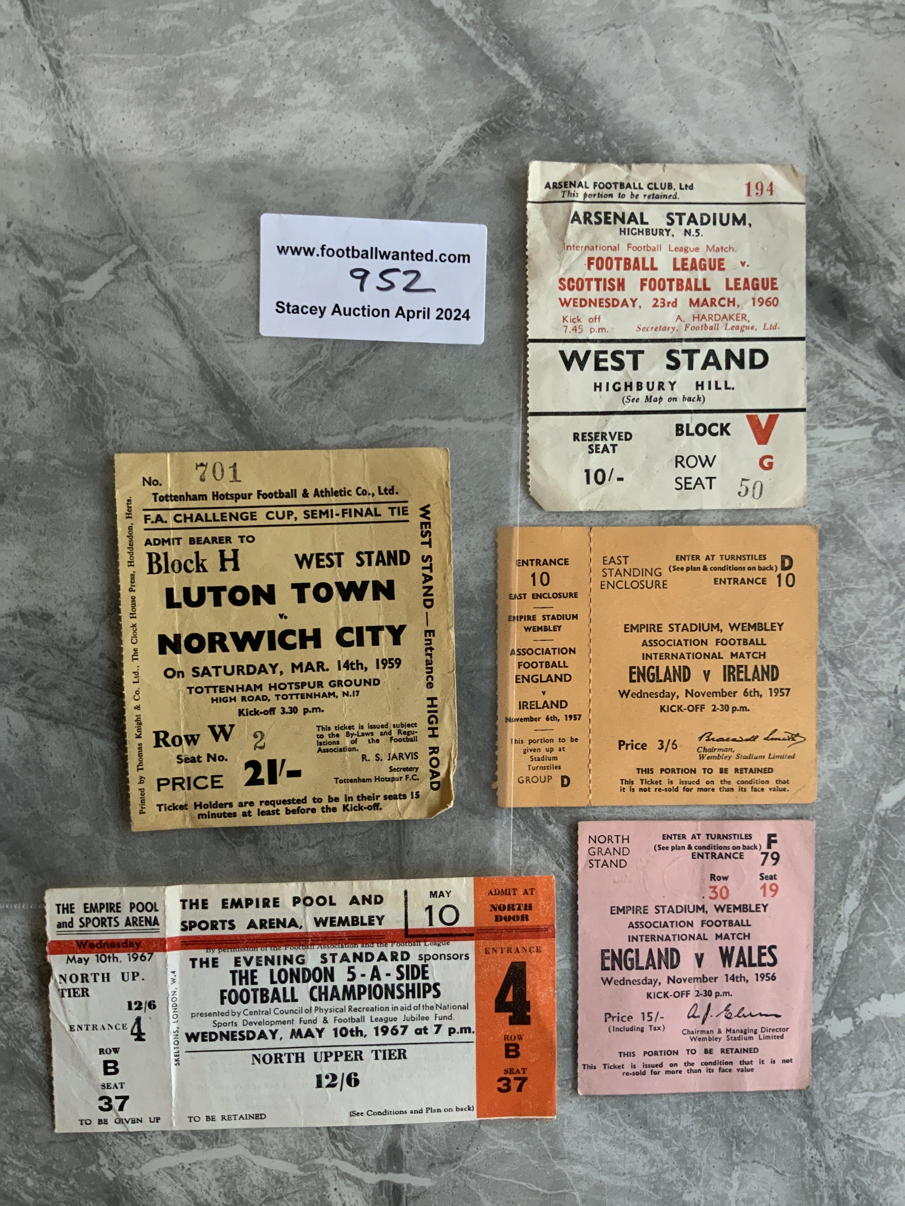 Football Ticket Collection: 1959 FA cup semi final