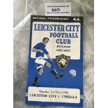 61/62 Leicester City v Chelsea Postponed Football