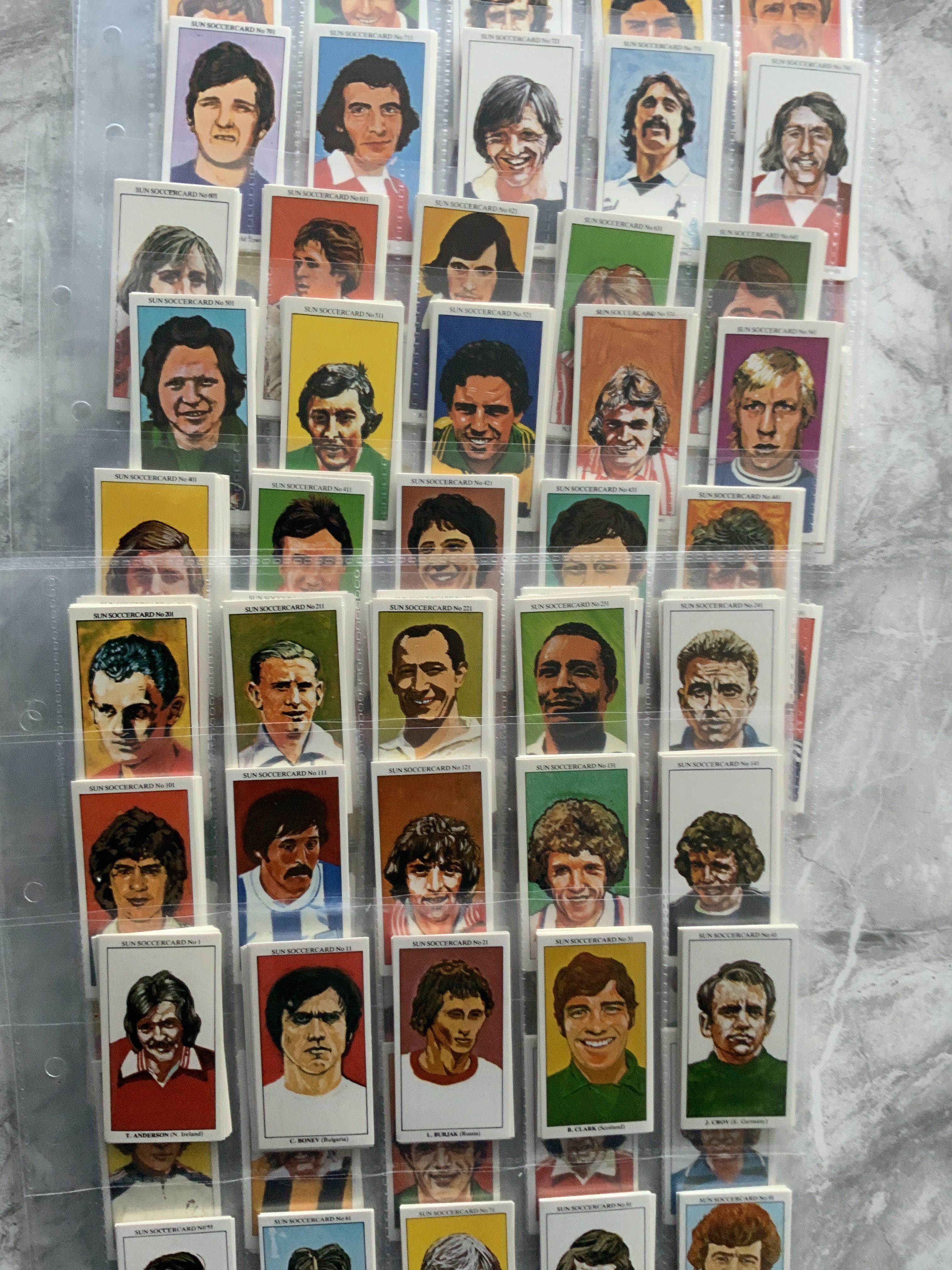 The Sun Soccercard Set Of Football Cards + Albums: