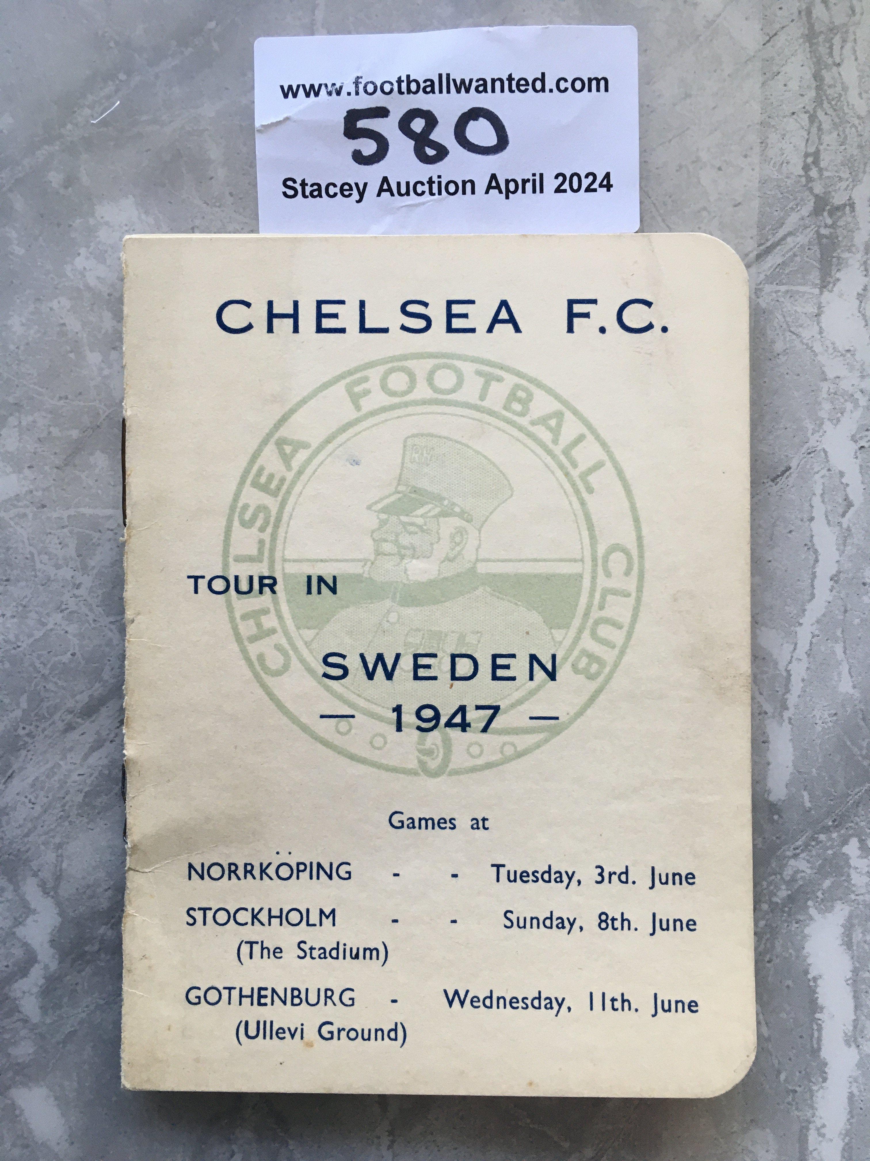 1947 Chelsea Tour To Sweden Football Itinerary: Go