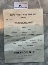 1937 FA Cup Final Single Sheet Football Programme:
