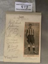 35/36 Fulham Football Autograph Book Page: Small m