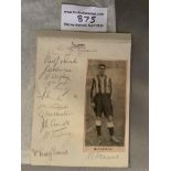 35/36 Fulham Football Autograph Book Page: Small m