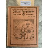 1921 - 1922 Tottenham Reserves v QPR Football Prog