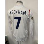 Beckham England 2005 Match Issued Football Shirt: