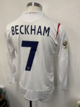 Beckham England 2005 Match Issued Football Shirt: