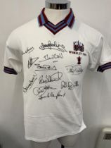 1980 West Ham Signed FA Cup Final Shirt: Replica S