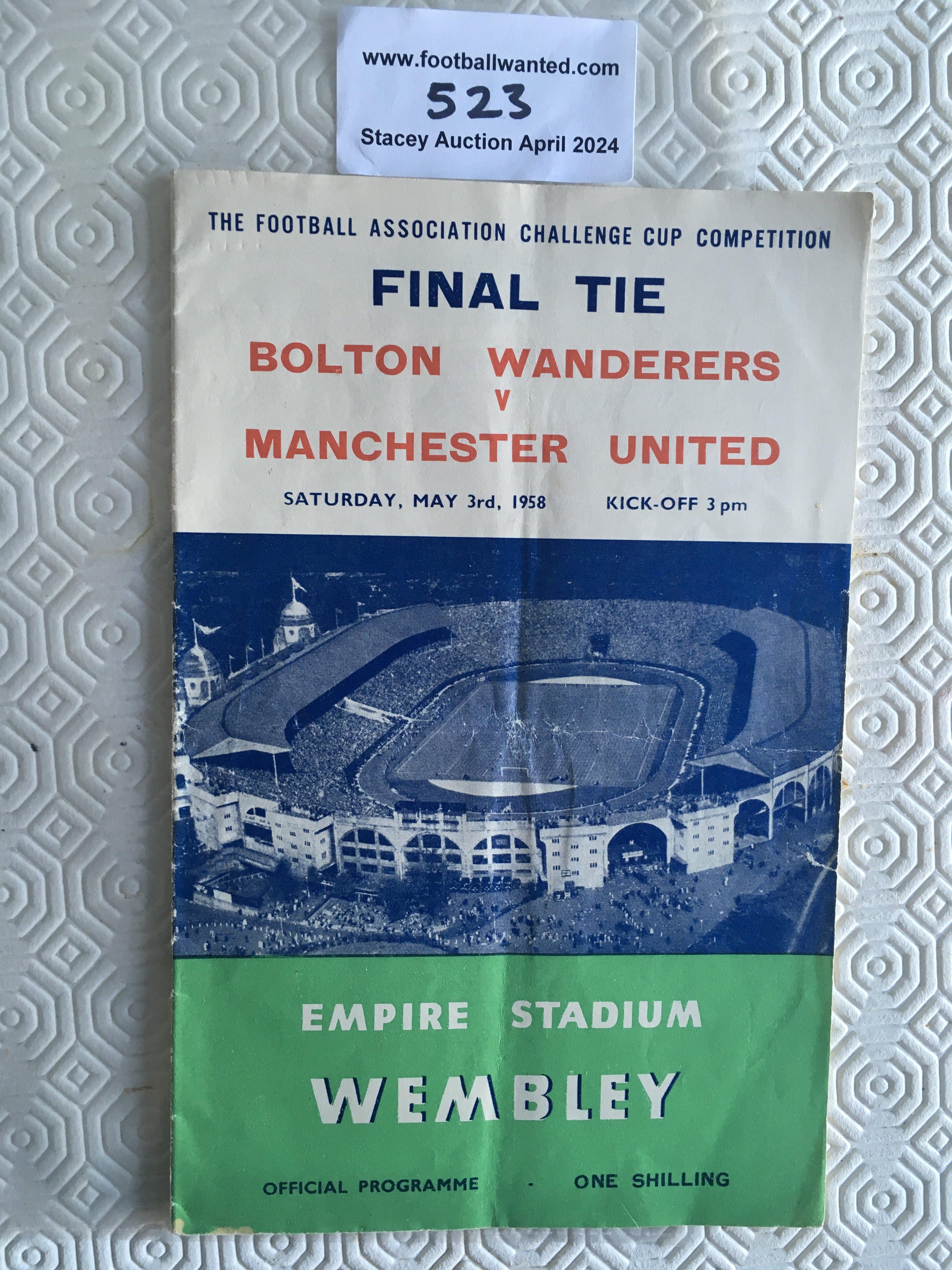 1958 Manchester United Signed FA Cup Final Program - Image 2 of 3