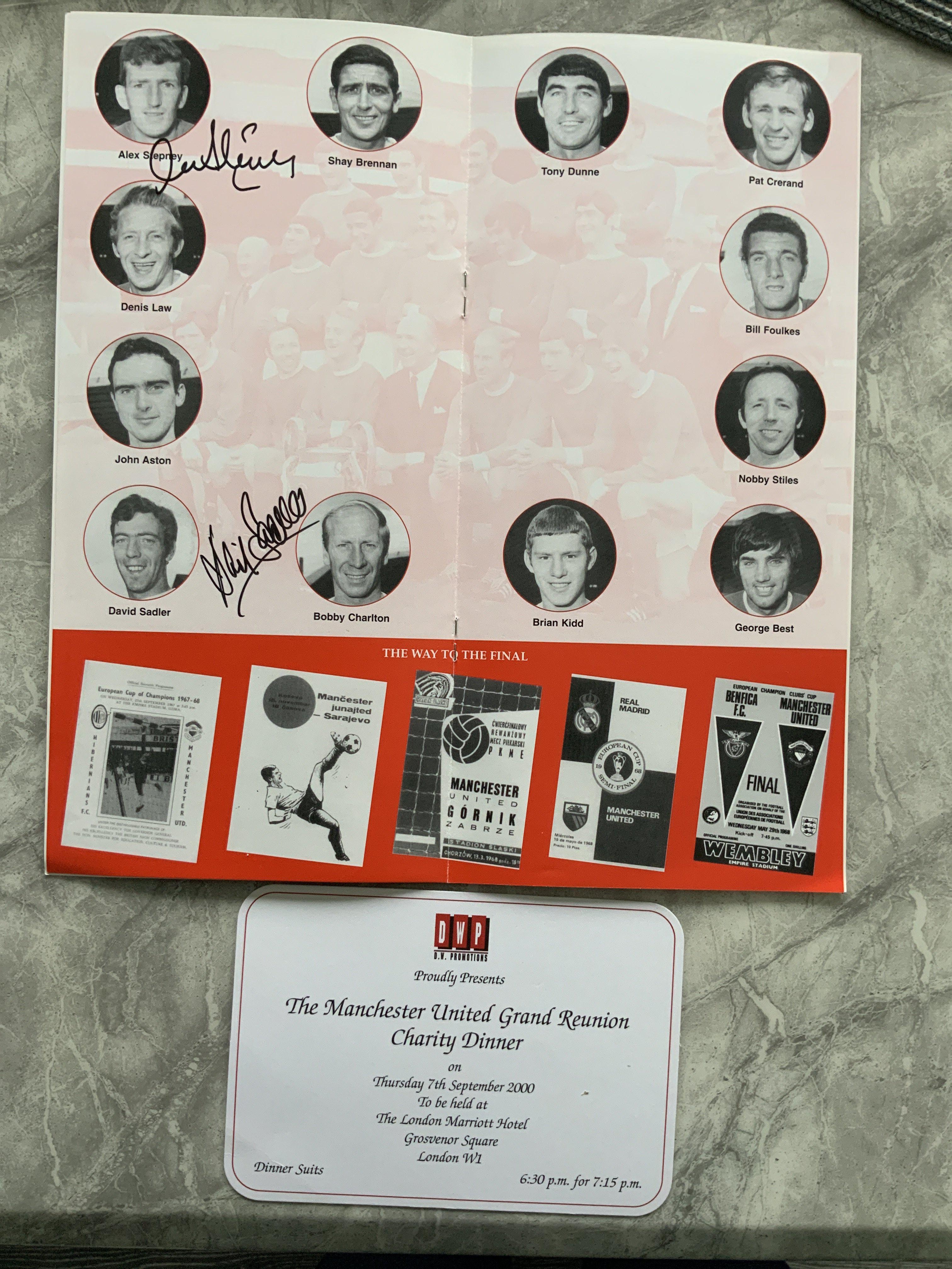 1968 Manchester United European Cup Final Signed P - Image 3 of 3