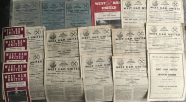 West Ham Home Football Programmes: Includes 49/50