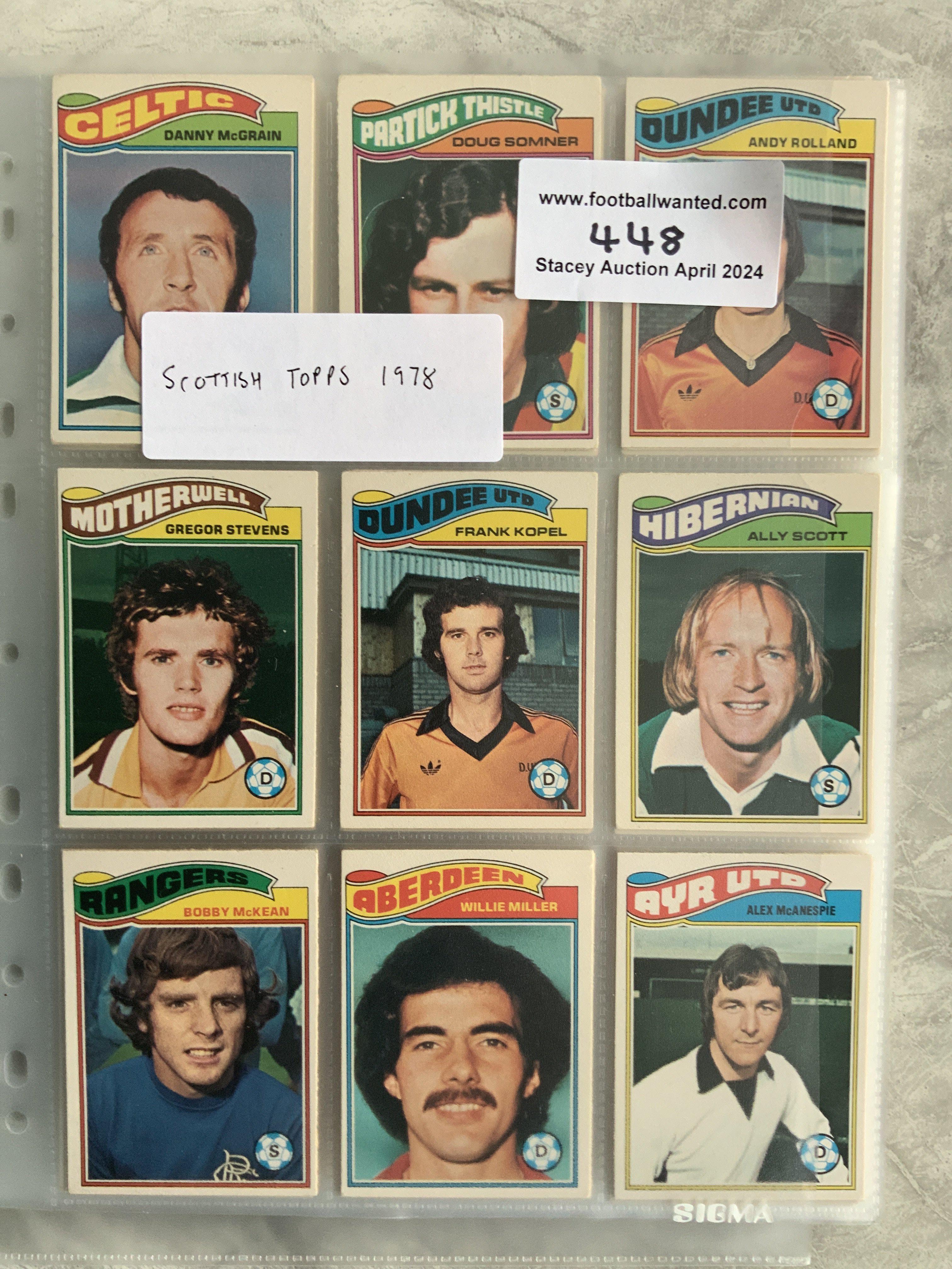 Topps 1978 Scottish Footballers Football Card Set: