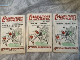 Charlton 37/38 Home Football Programmes: Good cond