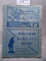 36/37 Millwall v Manchester City FA Cup Football P