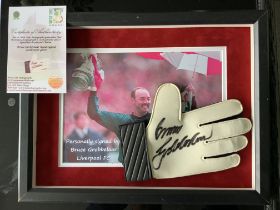 Bruce Grobbelaar Liverpool Signed Football Glove D