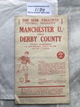 1948 FA Cup Semi Final Pirate Football Programme: