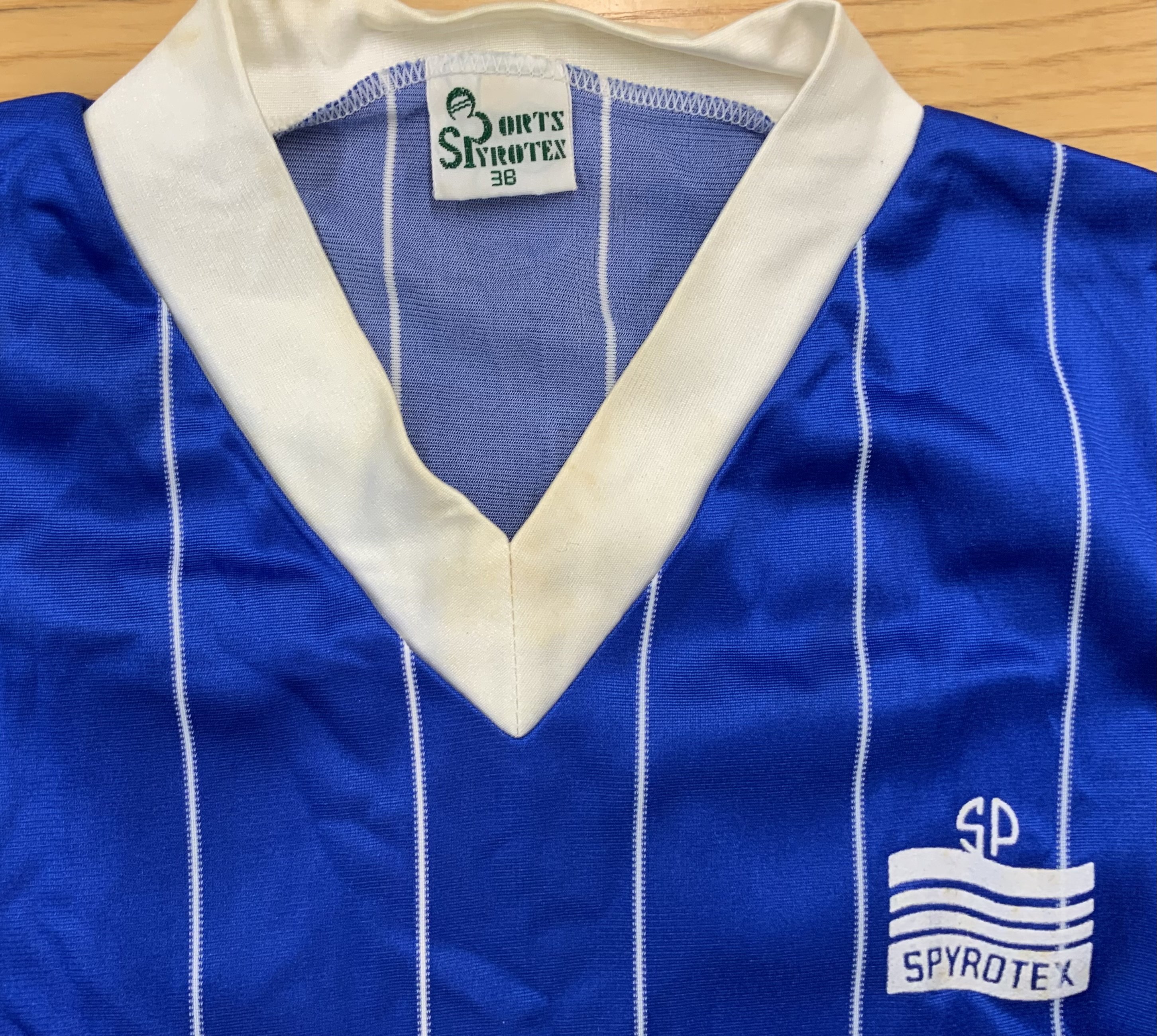 1982 Limassol Match Worn Football Shirt: Blue and - Image 3 of 3