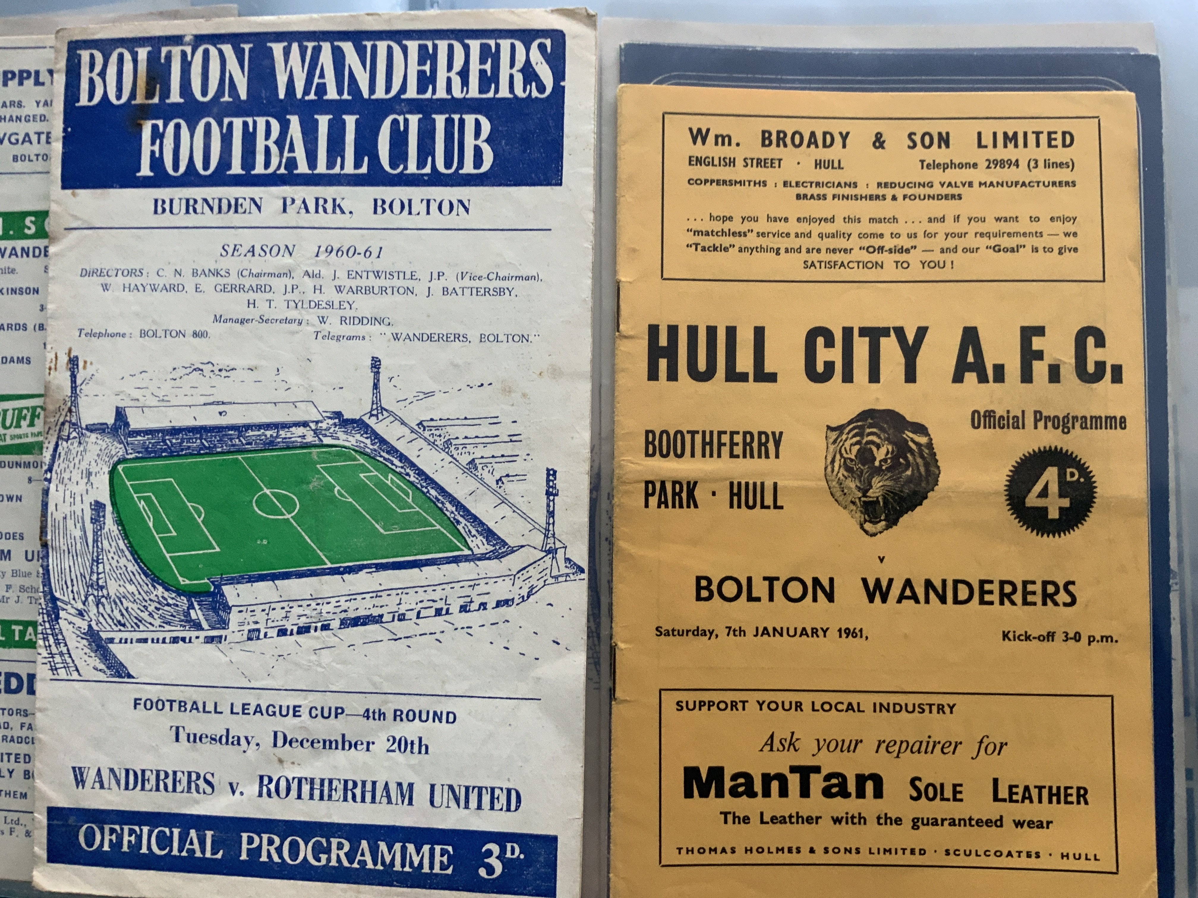 Bolton Wanderers 60/61 Football Programmes: Near c - Image 3 of 3