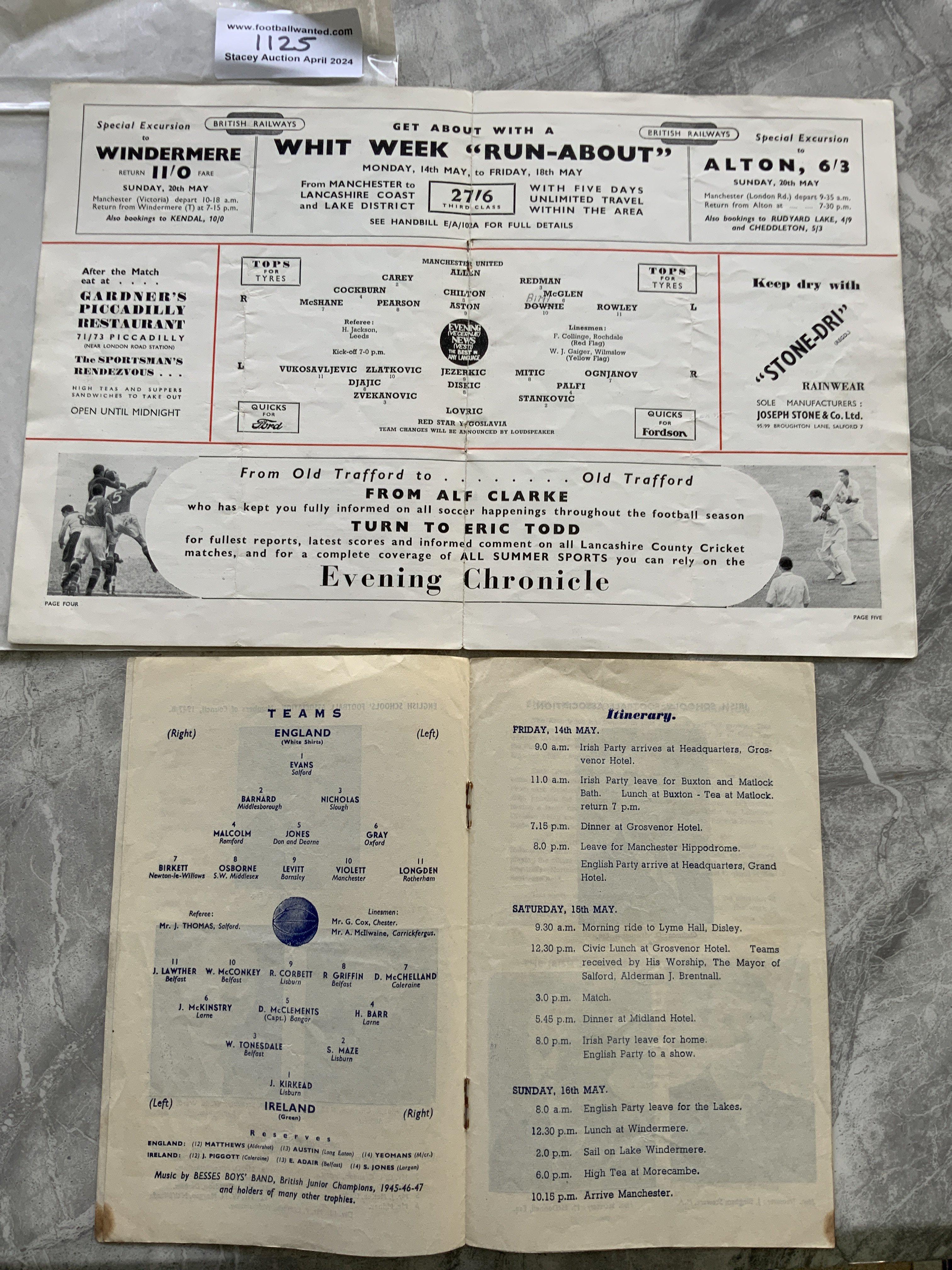 Football Programmes Of Matches Played At Mancheste - Image 2 of 2