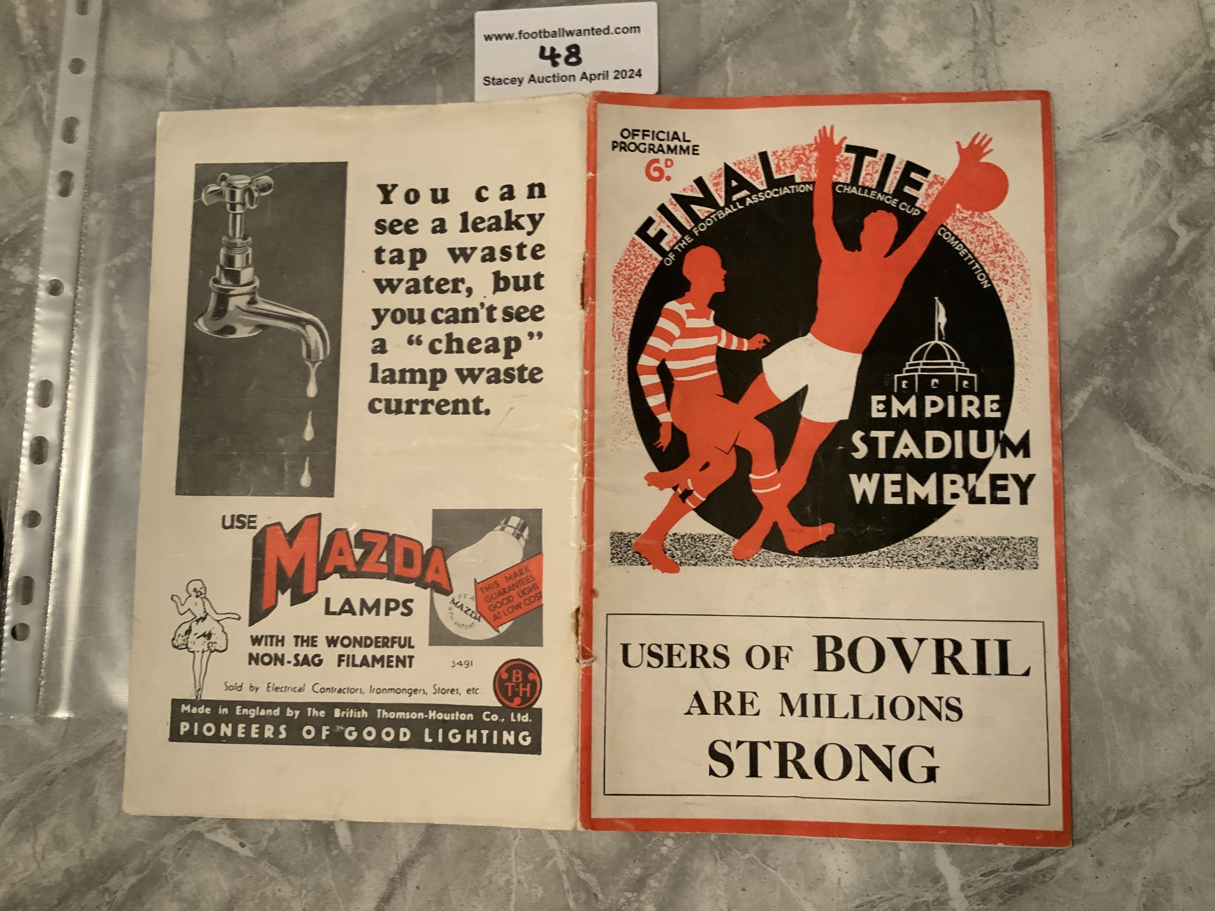 1934 FA Cup Final Football Programme: Portsmouth v - Image 4 of 4