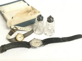 Vintage watches including a Ladies Freeson 9ct gol