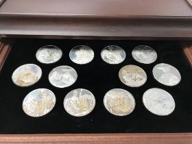 A set of 42 the genius of Rembrandt silver proof m