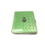 A silver and guilloche enamel cigarette case. Birm