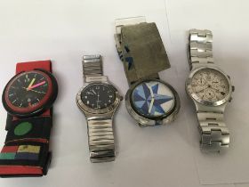 A collection of Vintage Swatch watches not seen wo