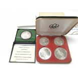 A silver proof 25th anniversary of coronation of Q