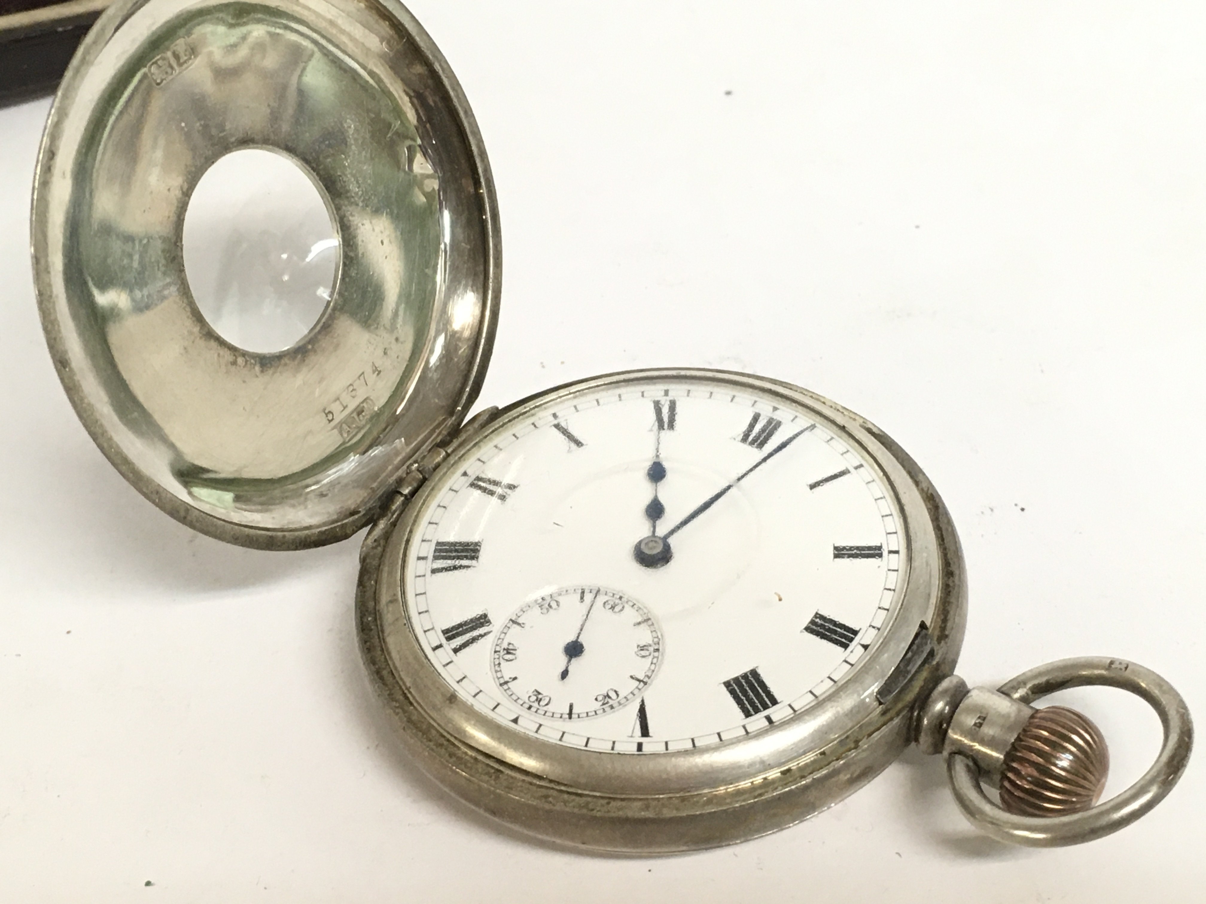 A boxed silver hallmarked half hunter pocket watch - Image 2 of 3