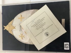 A limited edition silver plaque The Insignia of Eu