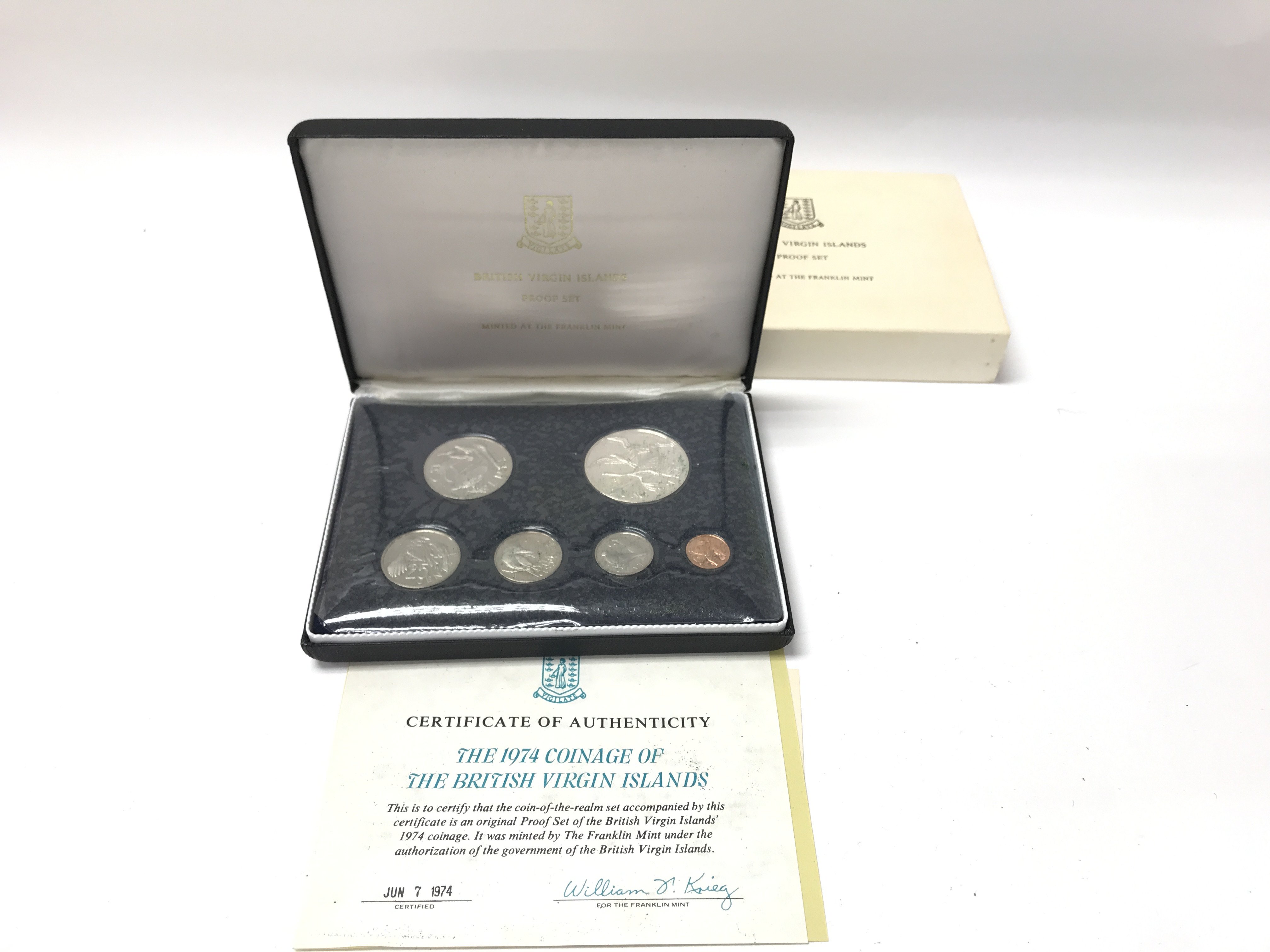 1974 cased British Virgin Islands proof set with C - Image 3 of 3