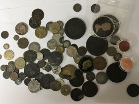 A collection of used circulated English and other