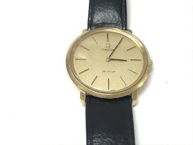 An omega DeVille gold plated wrist watch with gold