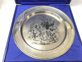 The Pickwick coaching plate made in sterling silve