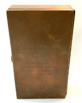 A Vintage Novelty copper Cartier box, the top bein