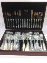 A Sanders & Bowers cased canteen of cutlery. Shipp