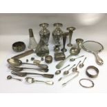 A collection of silver and silver plated items inc