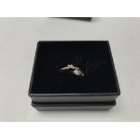 A 14ct gold diamond set ring. Approx weight 1.18 g