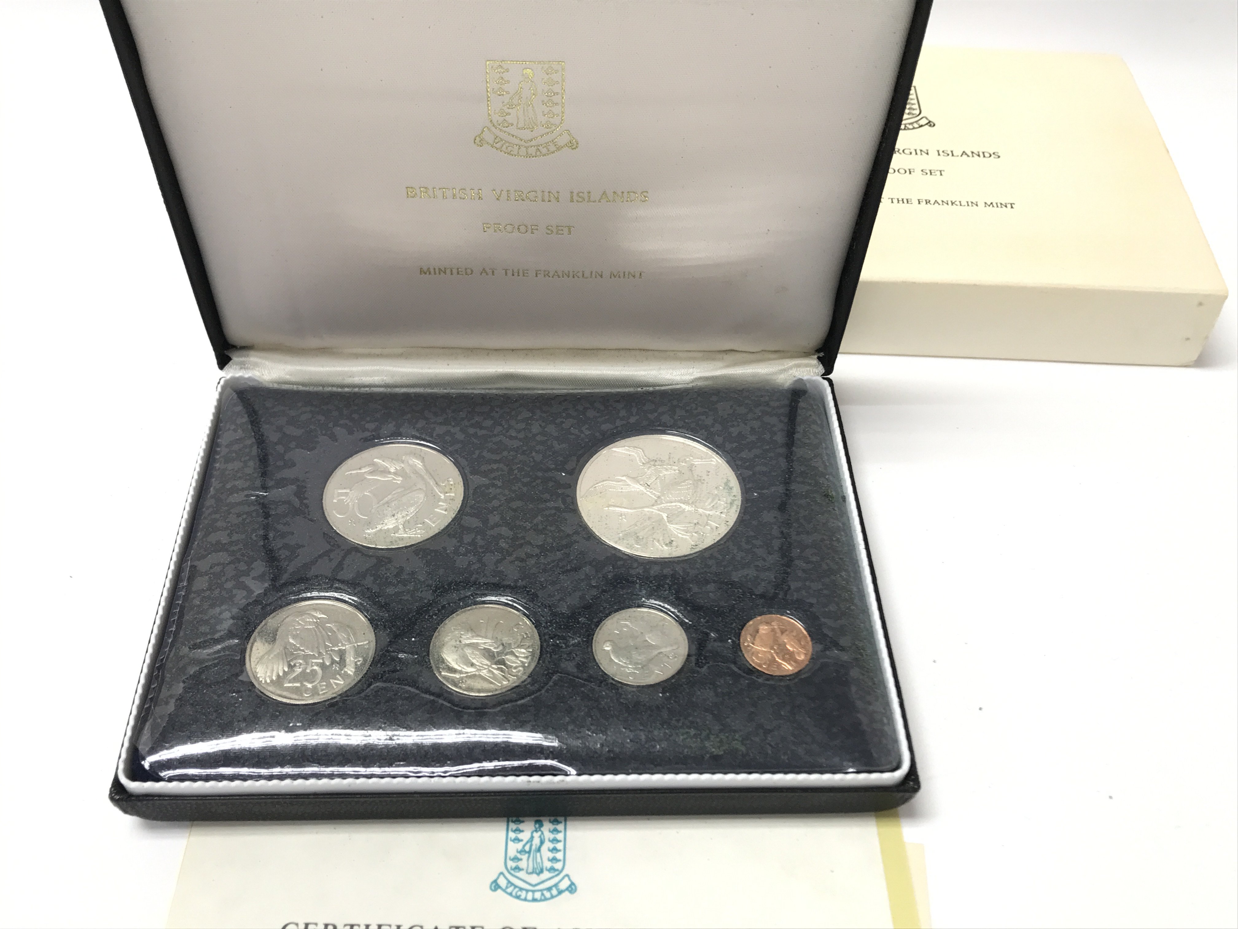 1974 cased British Virgin Islands proof set with C