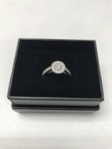 An 18ct white gold diamond set ring, approx 4.0 gr