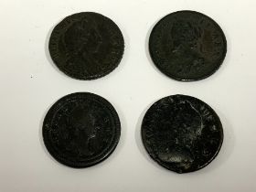 4 Early Farthings to include a 1696, 1751, 1719, 1
