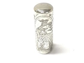 A silver scent bottle by Sampson and Mordan London