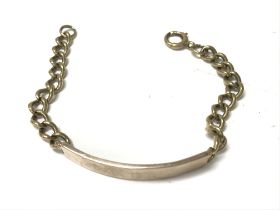 A 9ct gold ID bracelet. 18g