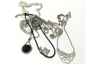 A Collection of assorted dimonte style necklaces P