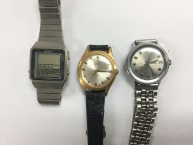 Three vintage watches comprising a Seiko, Oris and