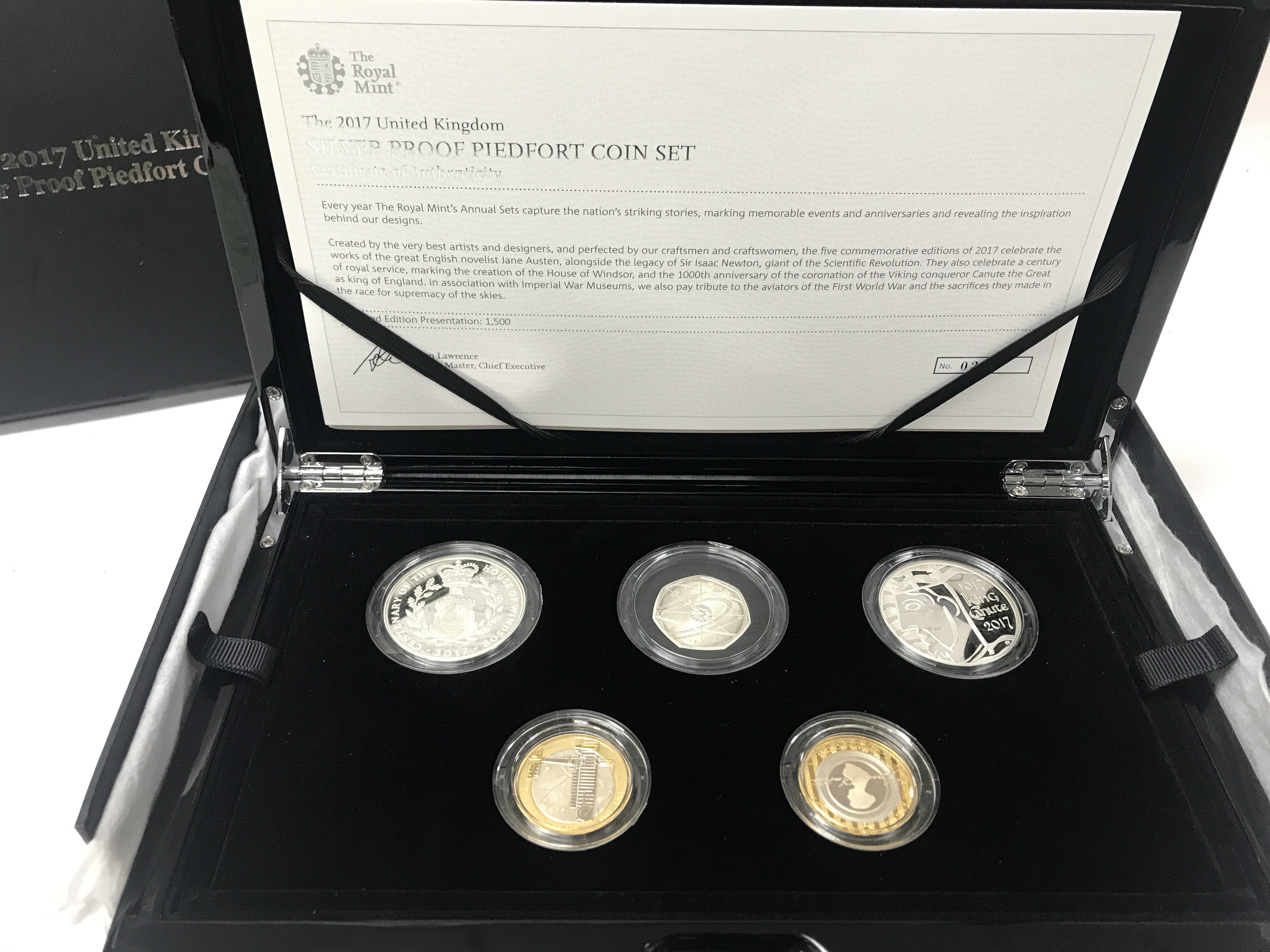 2017 United Kingdom Silver Proof Piedfort coin set