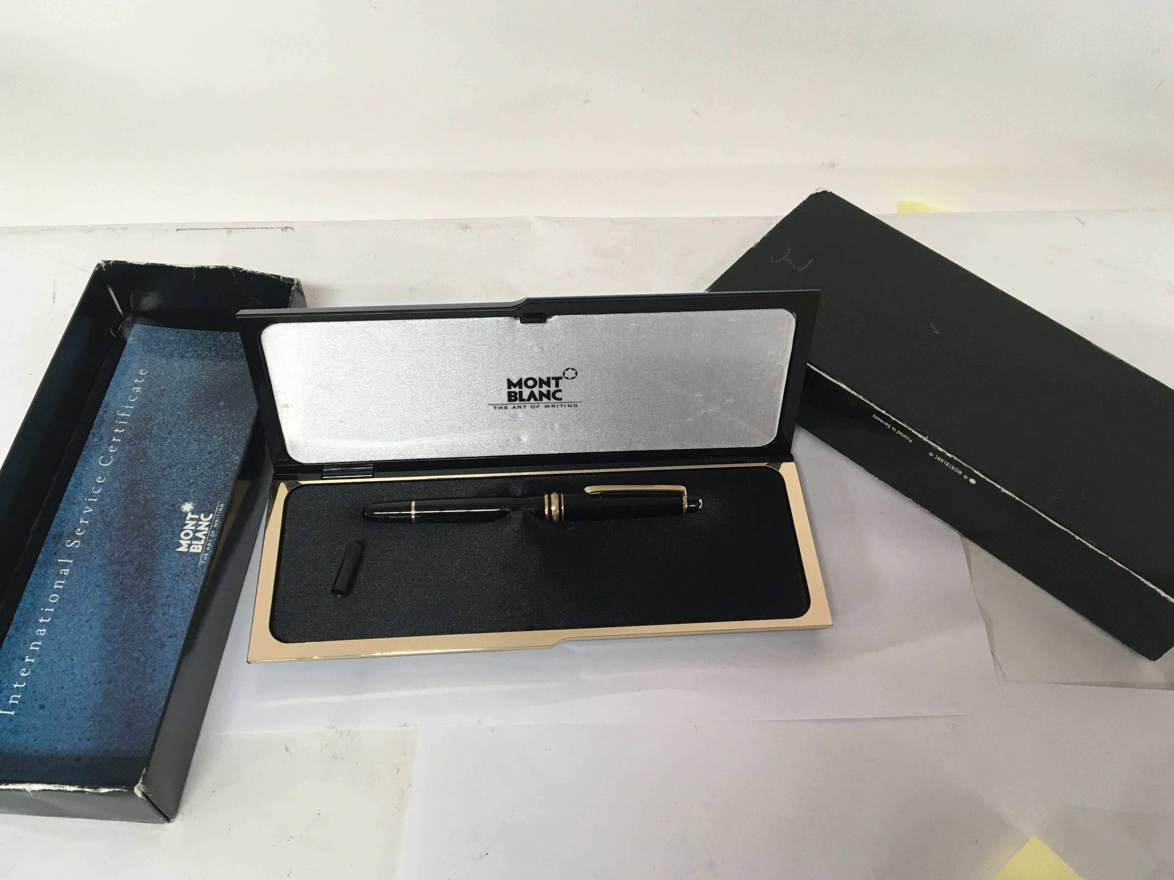 A Mont Blanc pen in a fitted case serial number IC