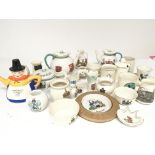 A collection of WH Goss crested ware porcelain inc