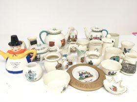 A collection of WH Goss crested ware porcelain inc